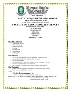 Basic Medical Sciences RSU Past Questions and Answers