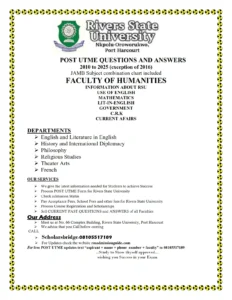 Humanities Faculty RSU Past Questions and Answers