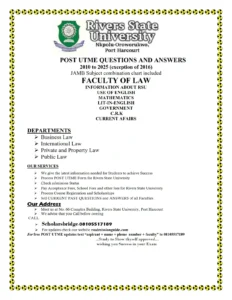 Law Faculty RSU Past Questions and Answers