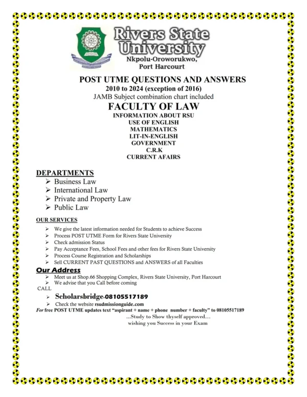 Law Faculty RSU Past Questions and Answers