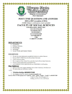 Social Science Faculty RSU Past Questions and Answers