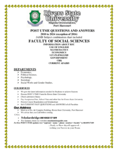 Social Science Faculty RSU Past Questions and Answers
